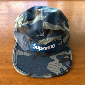 Supreme Reflective Camo Camp Cap Blue